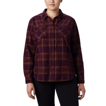 Columbia Overhemd Dames, Times Two Corduroy Long Sleeve Plus Size Zwart Roze, 68SZMGWTO